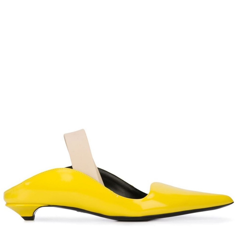 NIB Proenza Schouler Slingback Kitten Heels - Yellow - Size 37